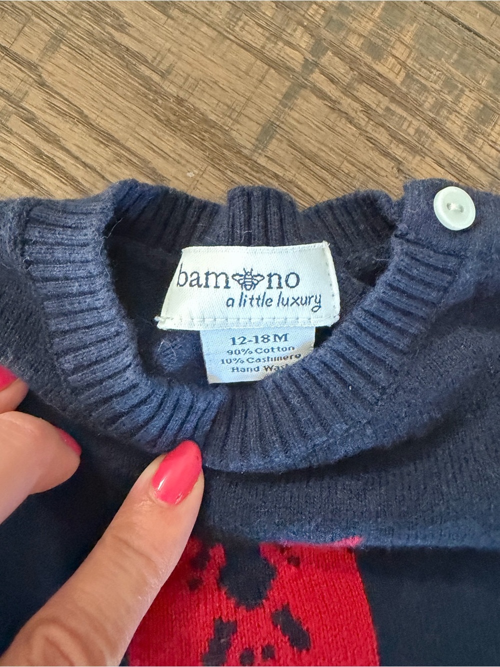 12-18 m Bambino Navy Lobster Sweater - Picture 4 of 4